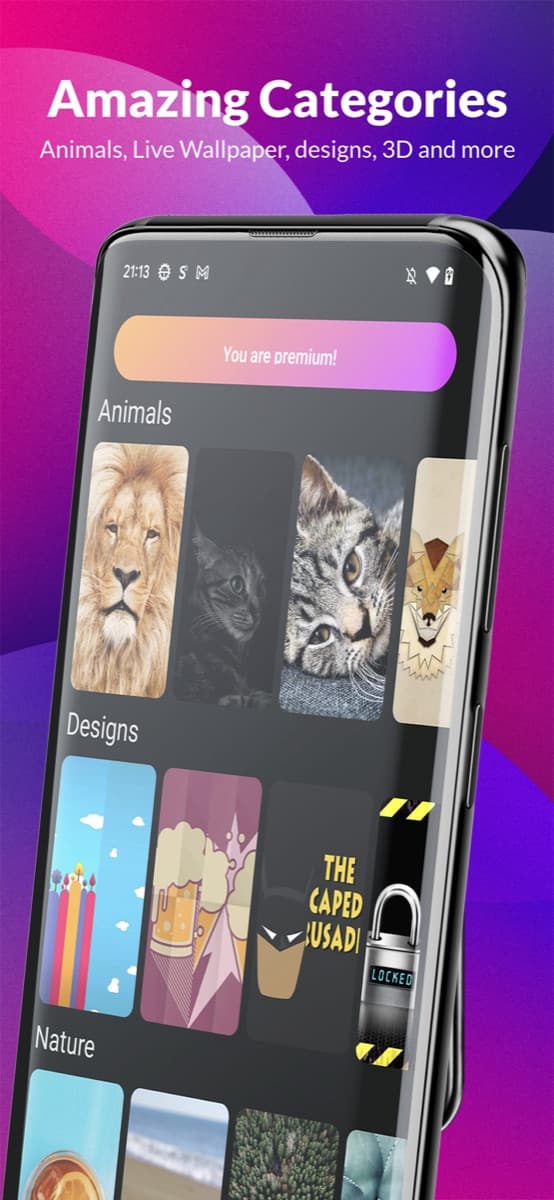 Screenshot der App Ultimate Wallpapers & Themes, Ansicht 1