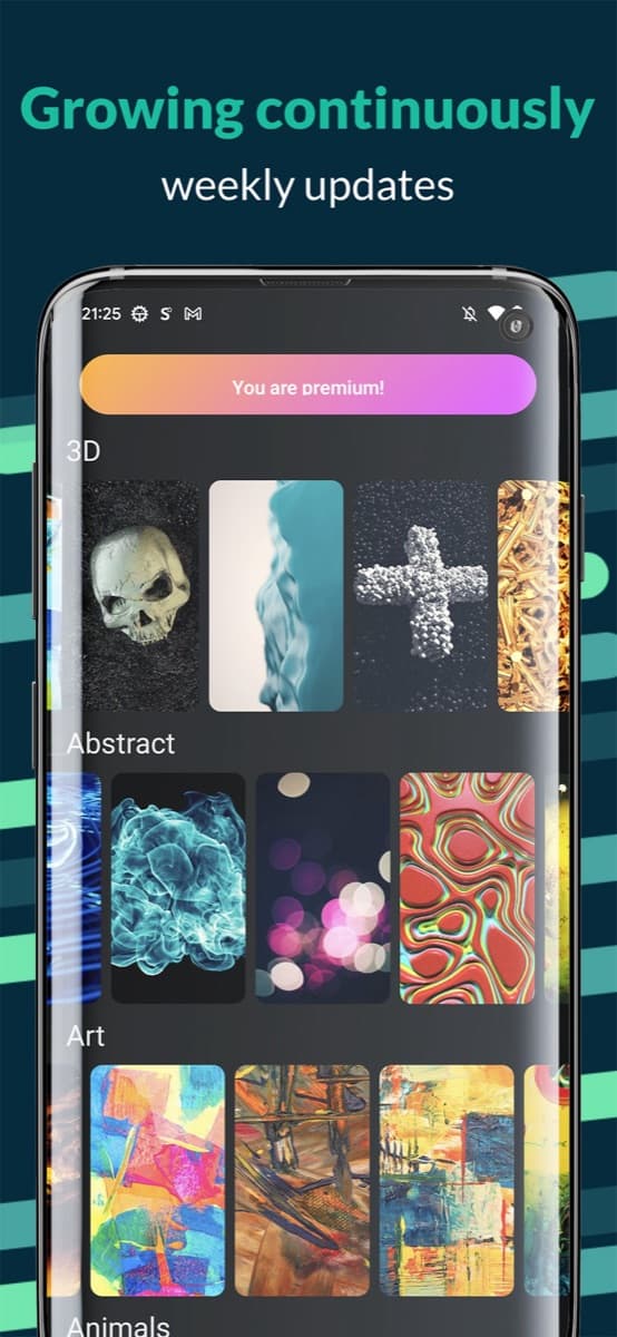 Screenshot der App Ultimate Wallpapers & Themes, Ansicht 3